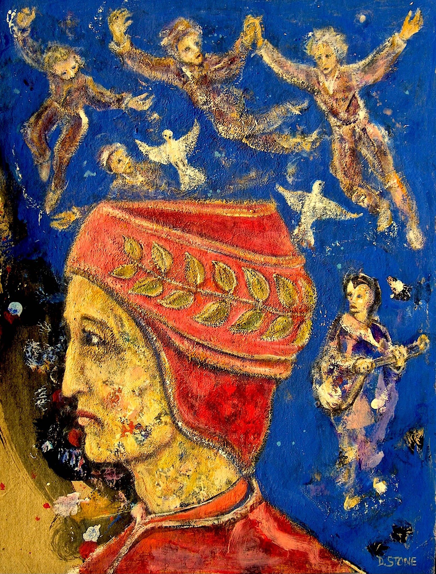 a study for the head of Dante