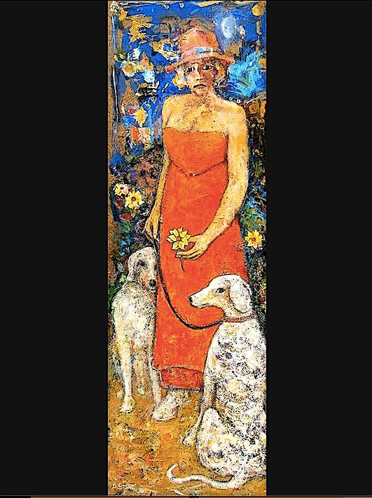 Two Hounds and a Flower...